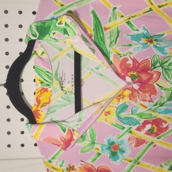 Gottex Lifestyle Size XL Top Pink Veranda Wicking UPF 50+ Antimicrobial - Picture 2 of 8